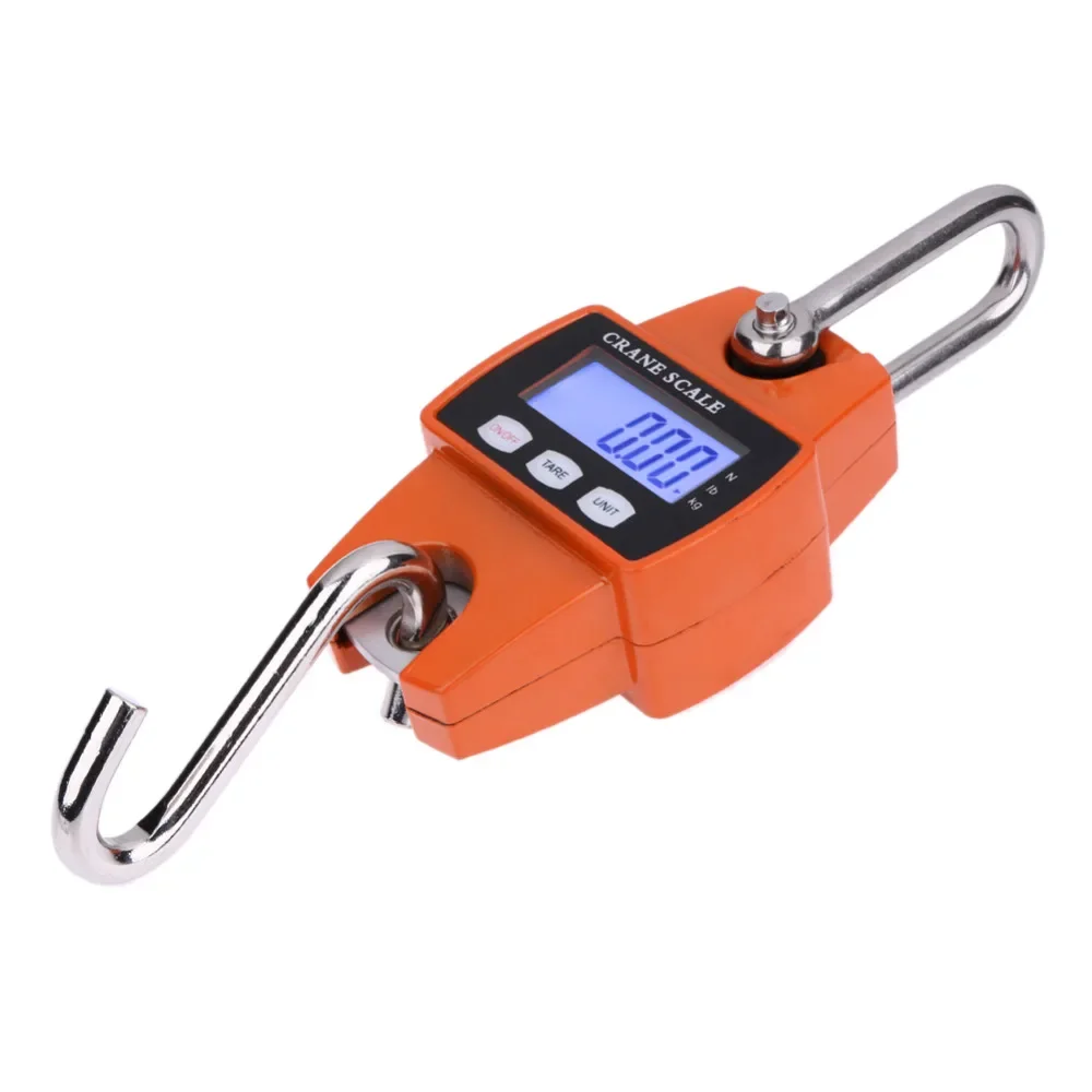 

TenYua 300kg/600lb Portable Mini Industrial Crane Scale Digital LCD Electronic Scales Heavy Duty Hanging Weight Hook Scales