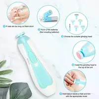 Baby Care Multifunctional Electric Baby Nail Trimmer Baby Nail File Clippers Toes Fingernail Cutter Trimmer Manicure Tool Set 2