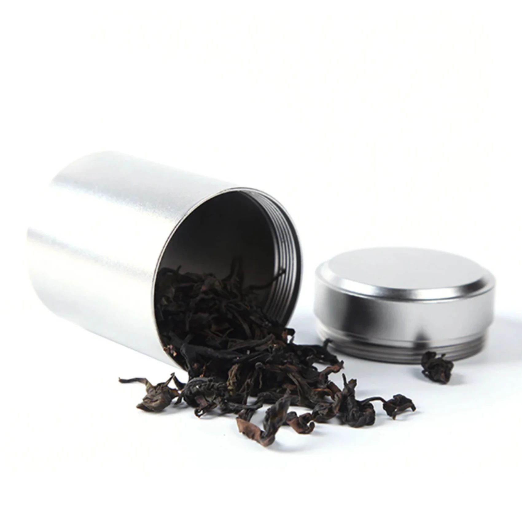 Tea Can Travel Portable Sealed Jar Metal Mini Storage Box Moisture-proof Solid Color Nut Candy Jars Food Storage Container