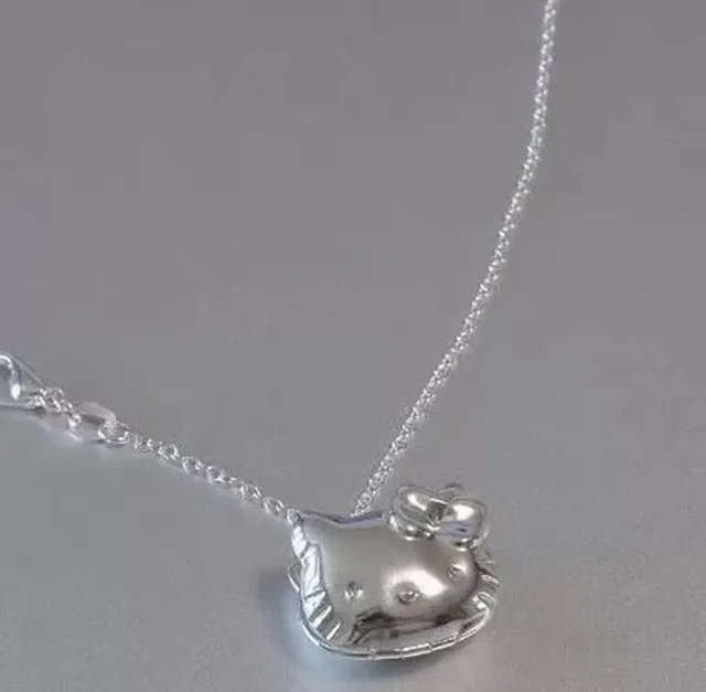 Collana Con Ciondolo Gatto - Catena 50 Cm Argento | Per Bambine E Ragazze | Regalo Perfecto Per Amanti Dei Gatti - Foto 8