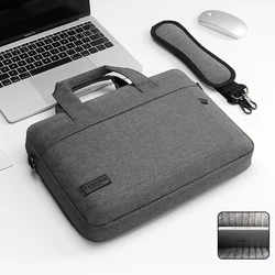 Laptop Sleeve and Shoulder Bag - Elegant and Versatile Notebook Briefcase - 17.3inch (MODEL 3 - DEEP GREY)