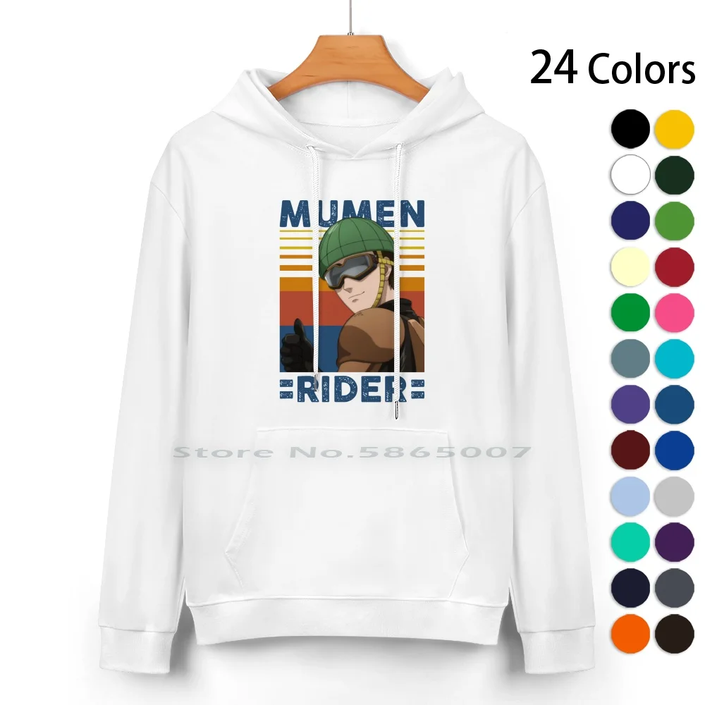 Mumen Rider Felpa Con Cappuccio In Puro Cotone Maglione 24 Colori One Punch Man Anime Manga Heroes Classe C Bike Rider Mumen Rider E Saitama
