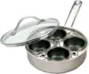 International Endurance® Egg Poacher Set for 4 Eggs | Glass Lid with Steam Vent | Perfectly Poached Eggs | Includes Non-Sti 1