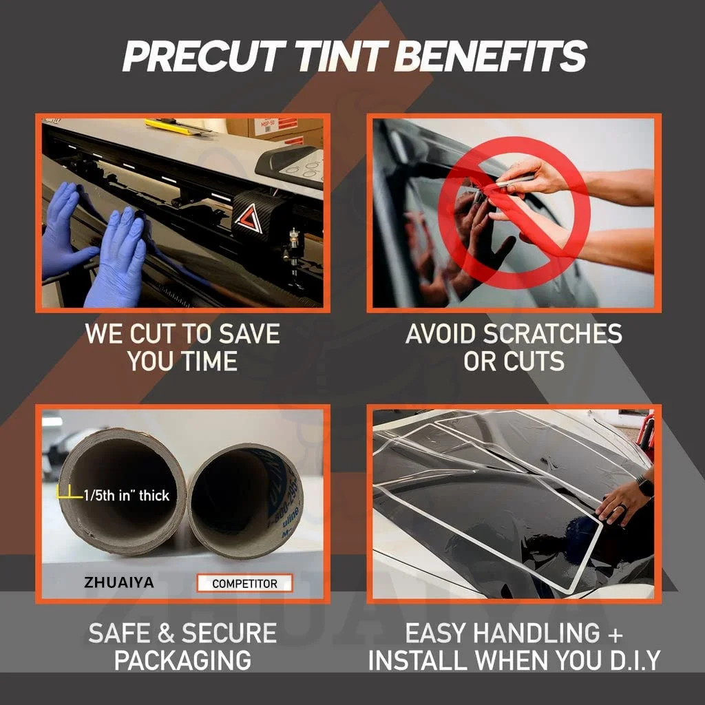 Automotive Car Heat Control Window Tinting Kit Precut Window Tinting  Computer Cut Out Front Side Windows Film Blocking Light - AliExpress