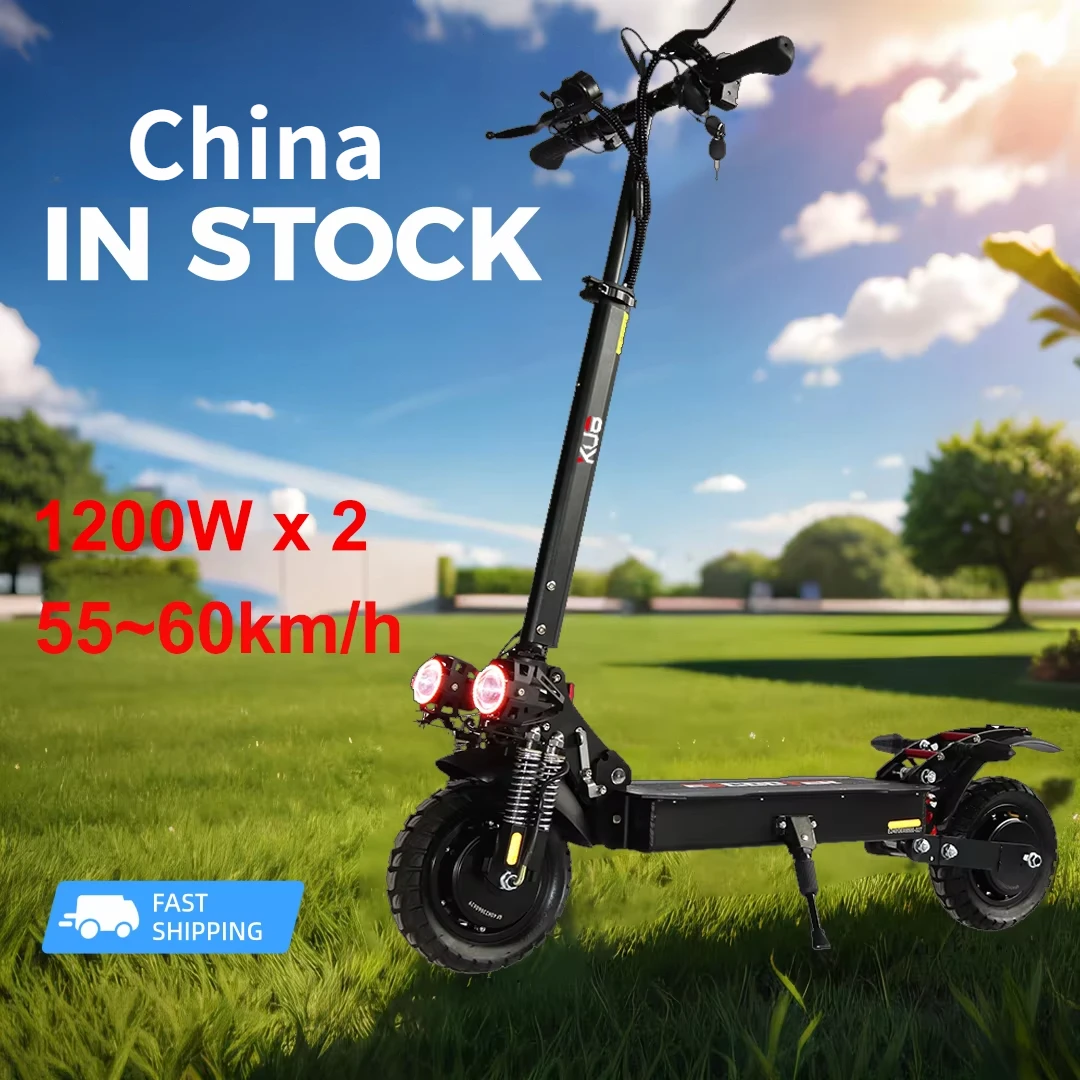 X6 Folding Electric Scooter 2400W Powerful Double Electric Scooter China Warehouse Stock Adult Off-Road 10-inch