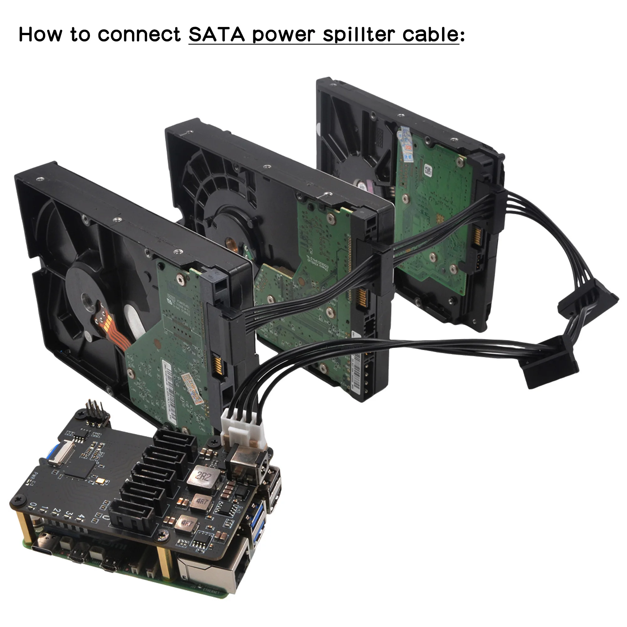 Geekbord X1009 PCIe to 5-Port SATA Shield for Raspberry Pi 5