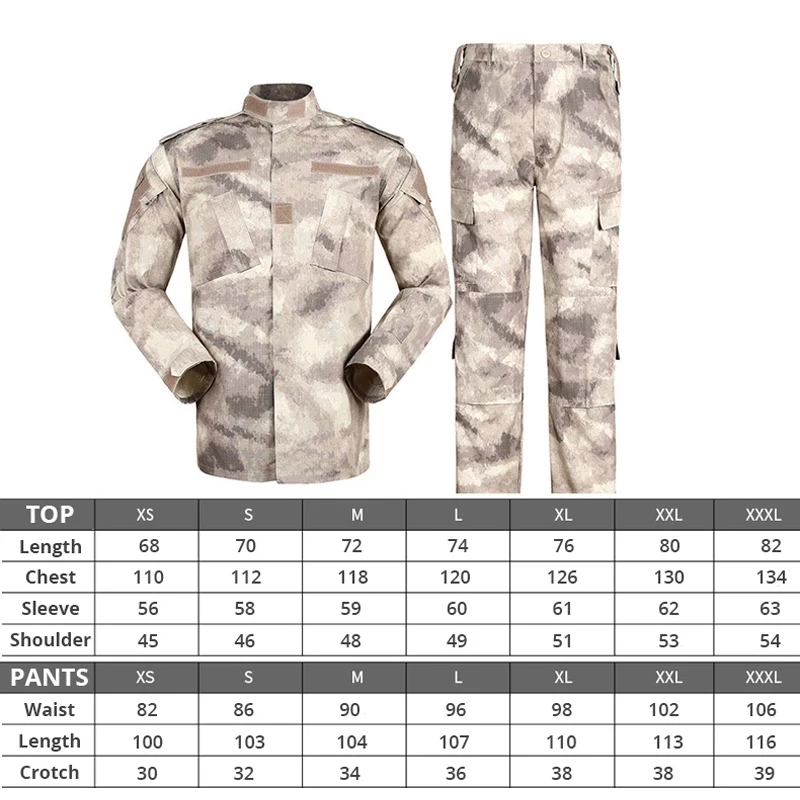 Military Uniform Camouflage Suit Tactical Military Airsoft Paintball Equipment Outdoor Cycling Training Combat Suits 6