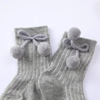 Baby Middle Tube Socks Kids Toddlers Girls Cute Bow Soft Cotton Baby Bowknot Christmas Socks 6-18Months Baby Girl Leg Warmer 6