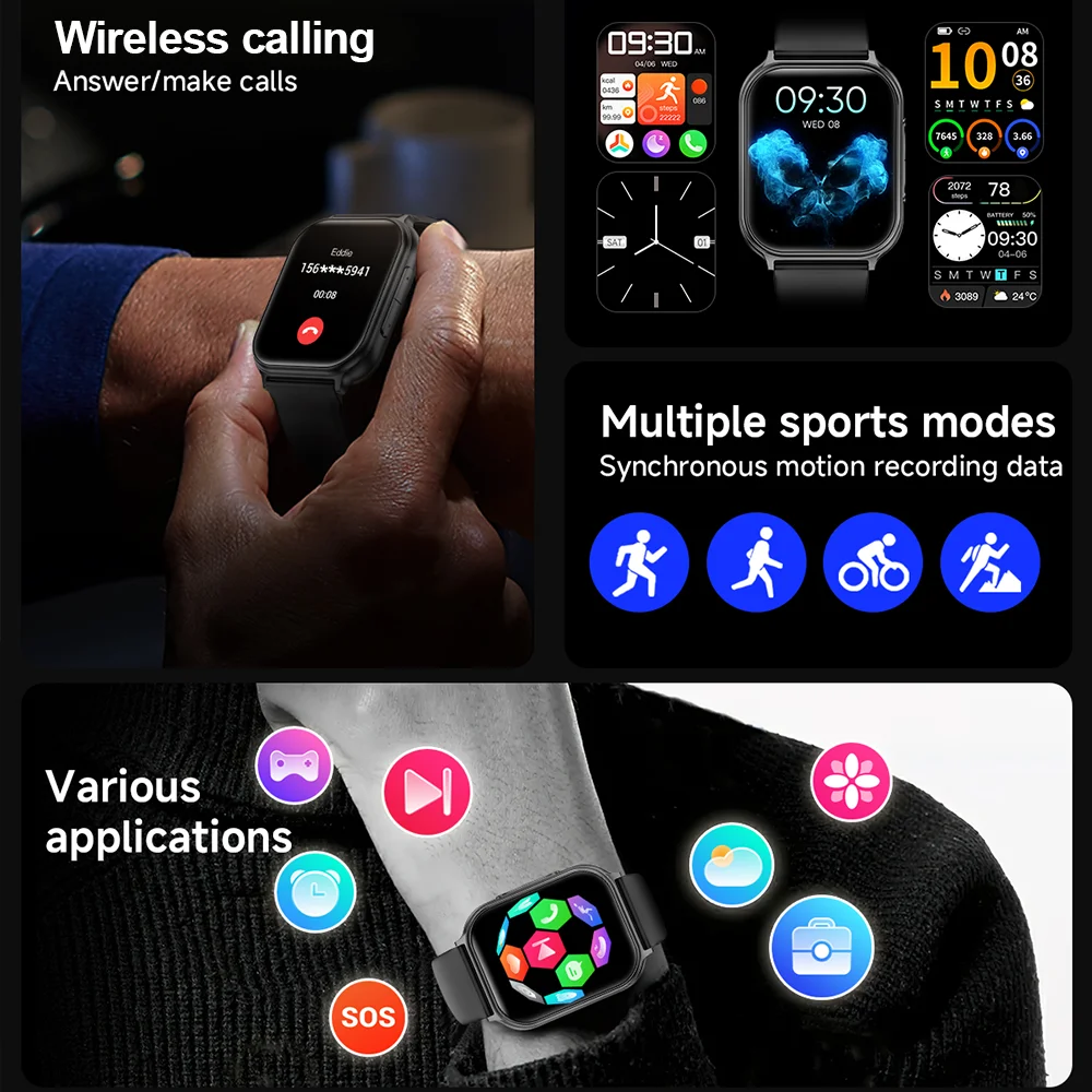 Nuovo Smartwatch 2026 per Donne, Fitness Tracker Sportivo IP68 Impermeabile, Monitoraggio Cardiaco 24H Integrato, Chiamate Wireless, Smartwatch Elegante da Donna - immagine 3