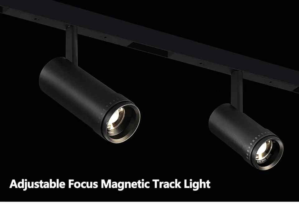 Description Picture 2 of itemNew LED Magnetic Track Light Adjustable Focus Magnetic Spotlight 5W 10W 15W 20W Zoomable Spot Lamp Magnet Rail Lighting System