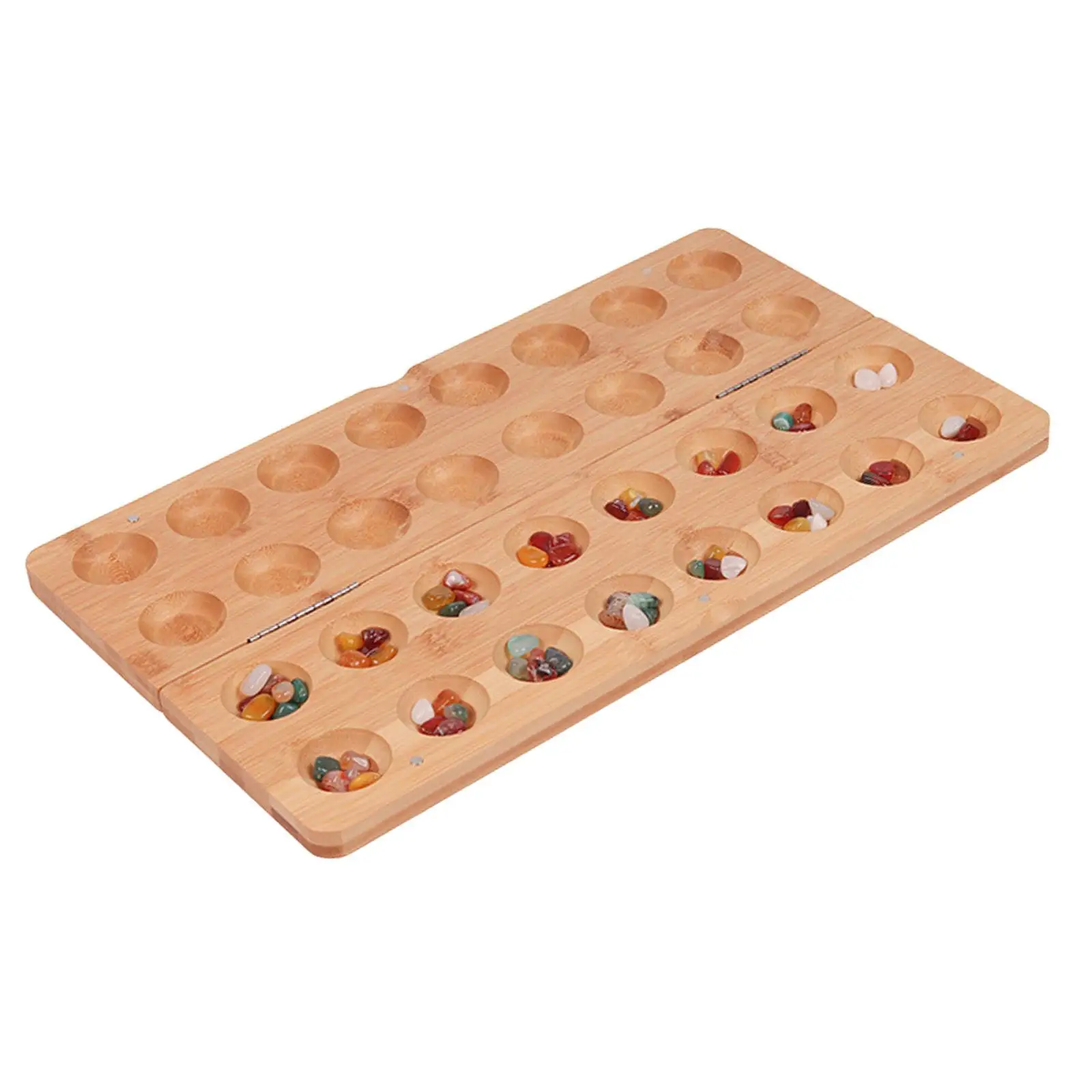 Wooden Folding Mancala Board Game Classic Strategy Game for Party Ages 7+ 2