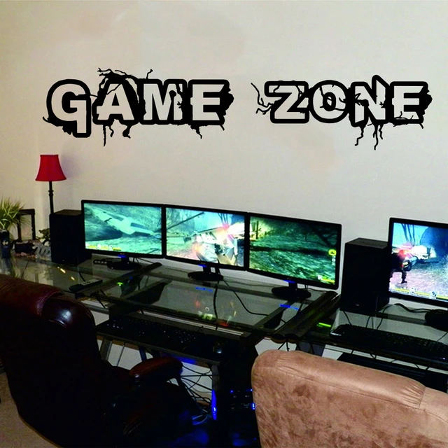 Wall Sticker Gamer Game Zone, Wallstickers Gaming Room