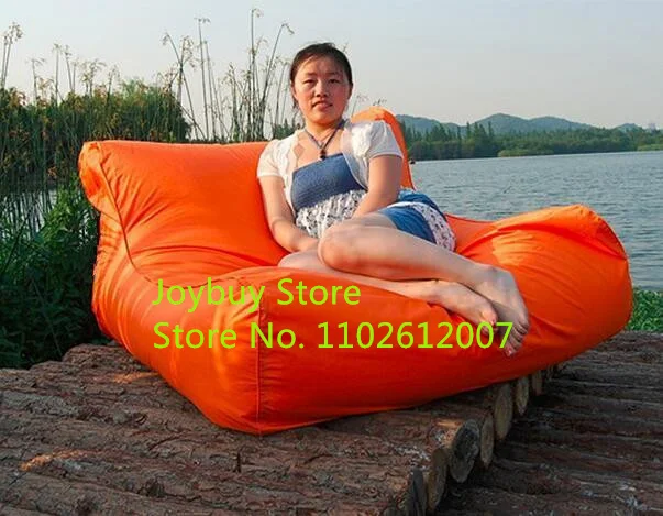 Extra large floating bean bag , Giant pool side beanbag chair on the water , orange float bean cushion