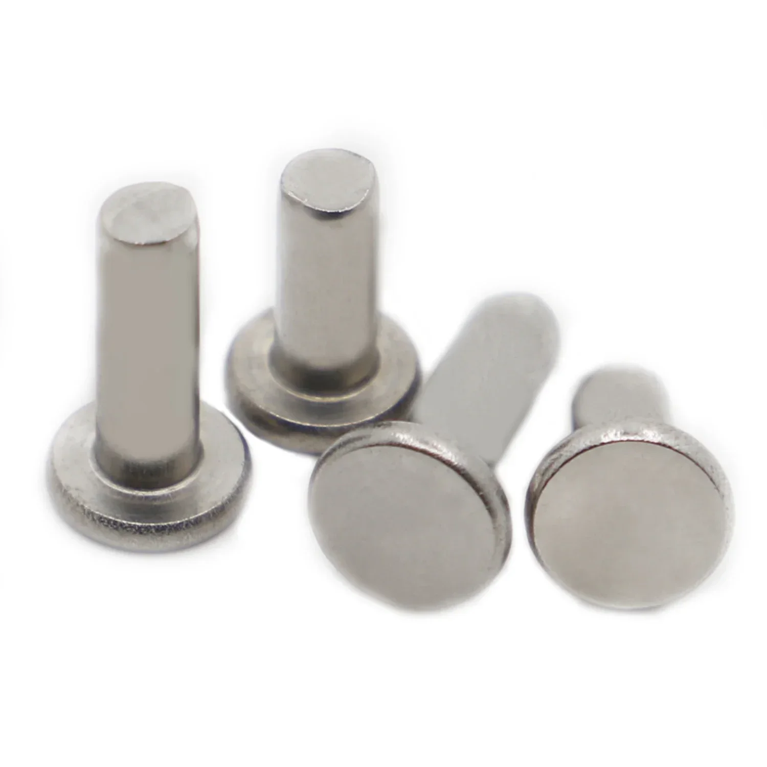 Rivets And Fasteners Rivets And Screws 5-50pcs GB109 Flat Round Head Solid Rivet Self Plugging Knock-on Rivet Nail Bolts 304 Stainless Steel M2 M2.5 M3 M4 M5 M6