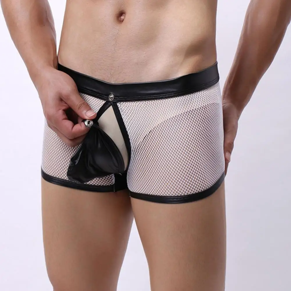 

Men Briefs Stylish Anti-septic Men Boxers Opening U Convex Super Breathable Men Boxers Inside Clothing
