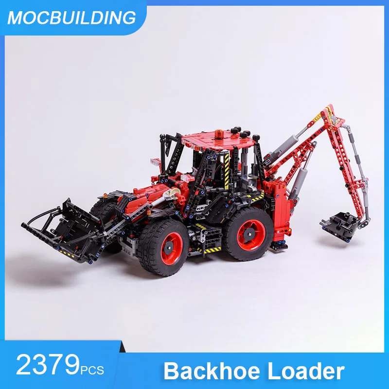 MOC Building Blocks Backhoe Loader 42082 Rough Terrain Crane