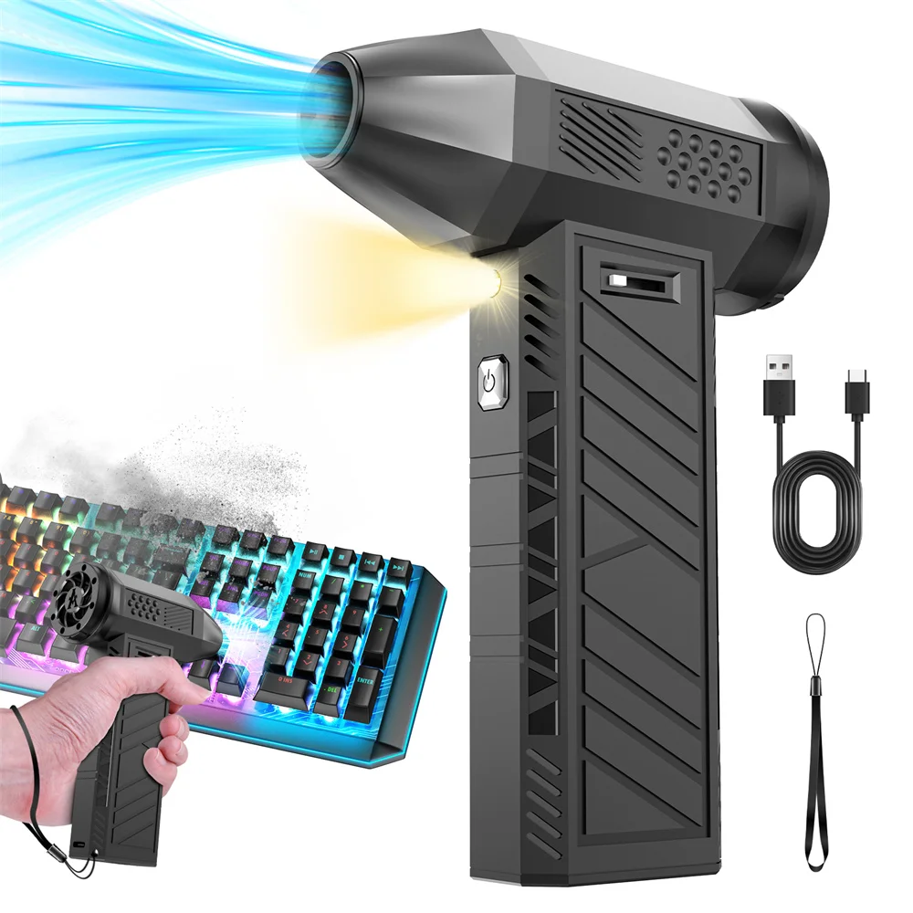 

Air blower 130000RPM Turbo Jet Fan Brushless Motor Handheld Duct Fan 52M/S Type-C Charging Car Computer Cleaning Blower Tool