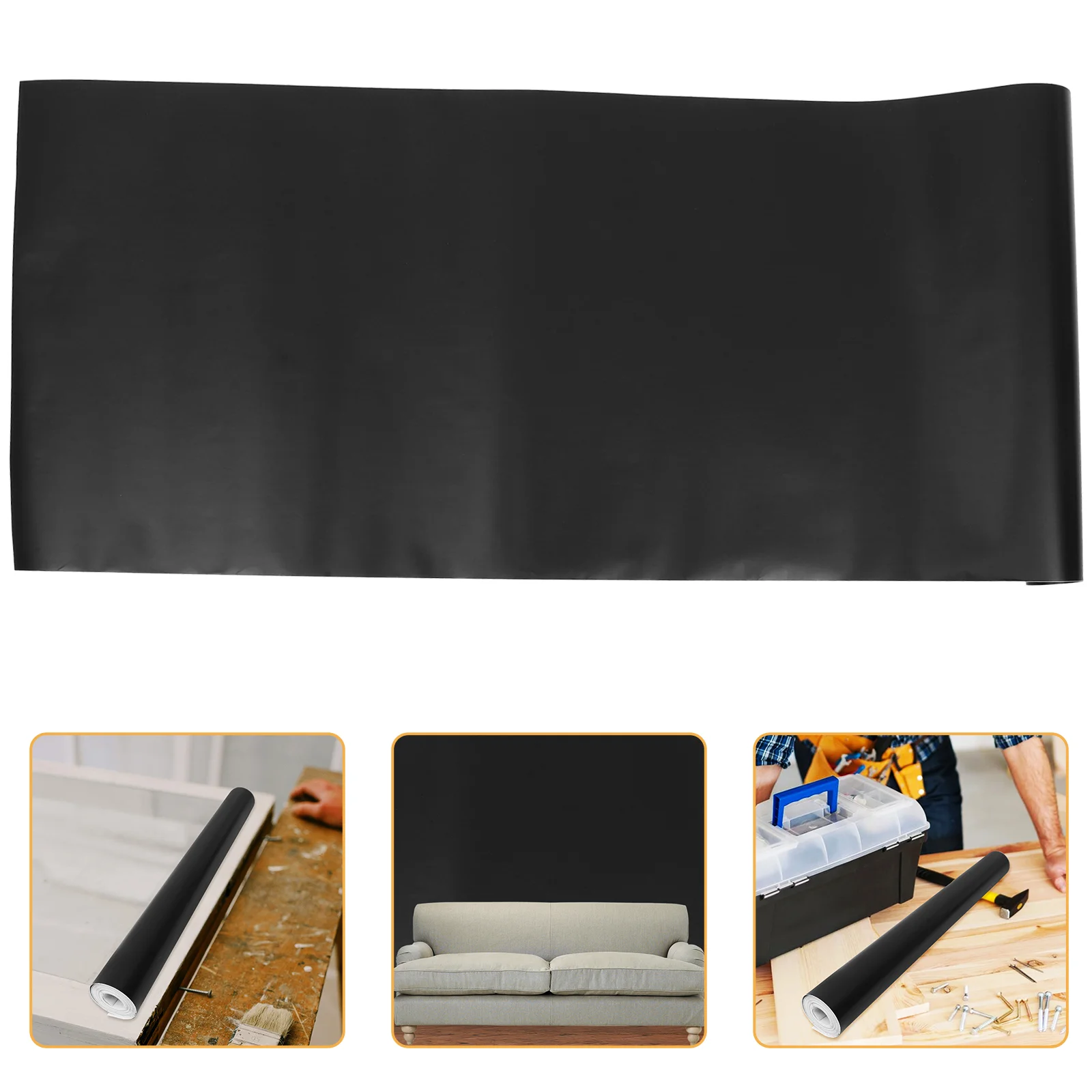 

1 Roll of Matte Black Vinyl Sticker Furniture Refurbishment Peel and Stick Decal