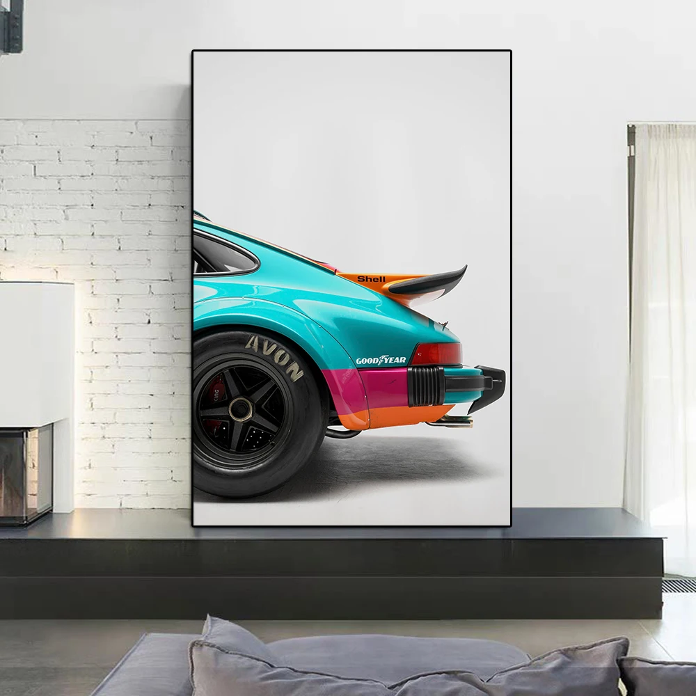 AIM9GT S06534dbc76314a1fb2375c4095f1ae77W Porsche 934 Minimalist Art Poster Print Luxury Racing Wall Art Canvas Painting Vintage Sports Car Living Room Home Decoration  
