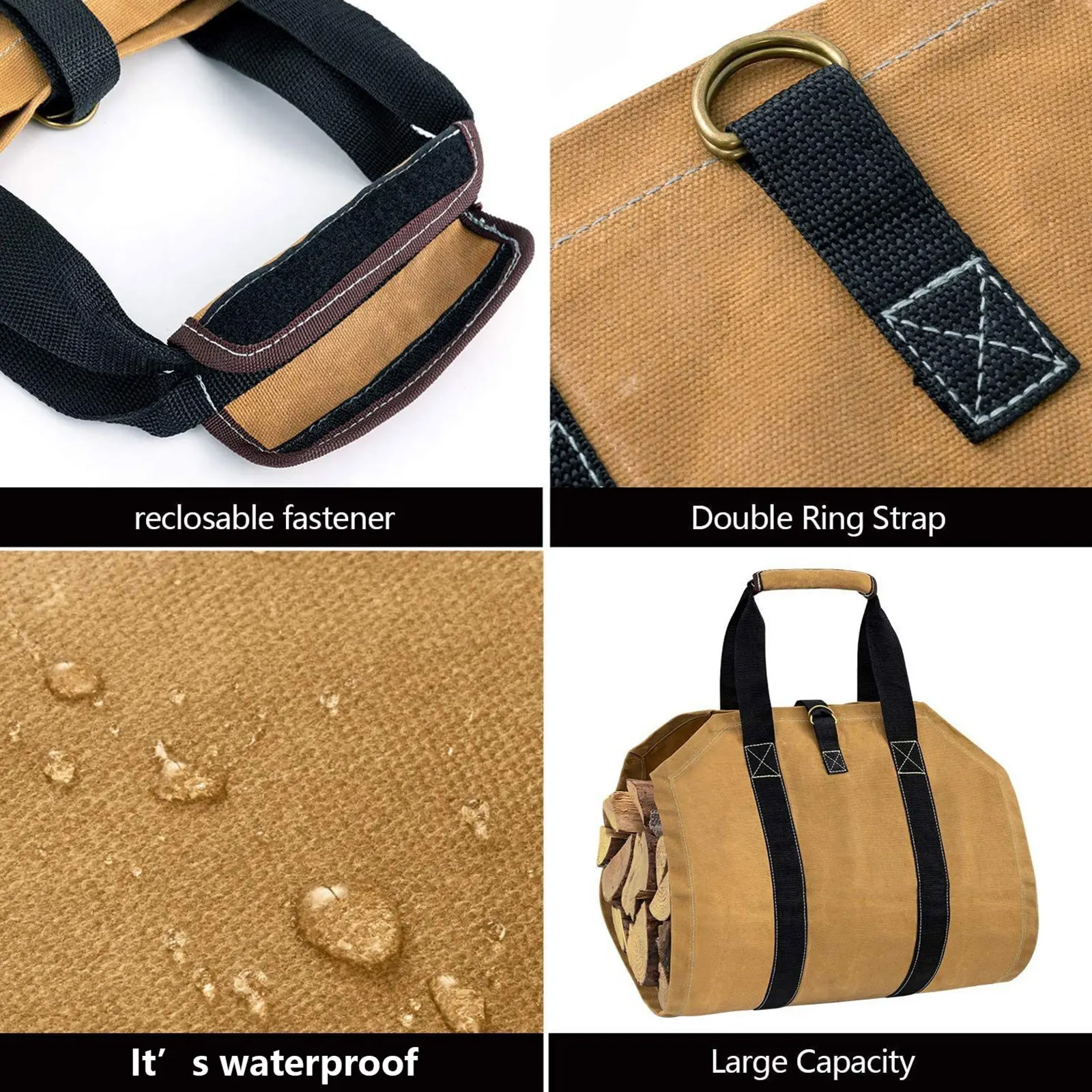 Firewood Carrier Canvas Bag - Image 8