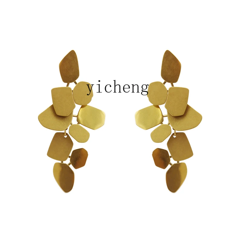 

Zc Vintage Sterling Silver Stud Earrings New Trendy Temperamental Earrings Earrings