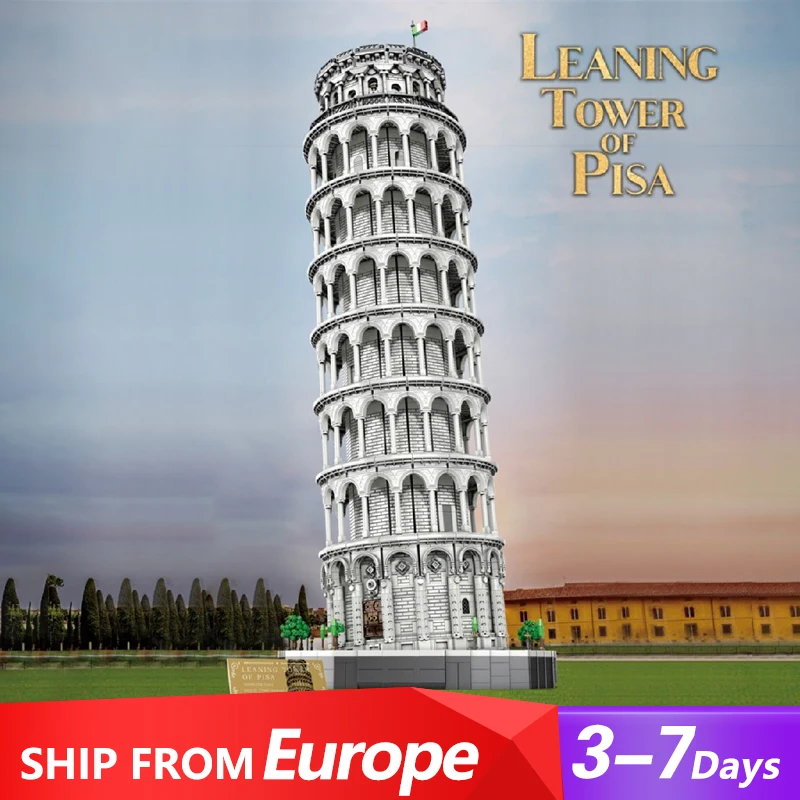 Krzywa wieża w Pizie z klocków 7652PCS Leaning Tower Of Pisa Medieval z EU za $291.19 / ~1073zł