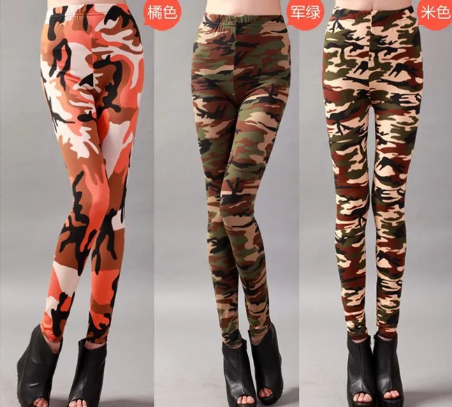 Women Sexy Camouflage Leggings Fitness Military Army Green Leggings Workout Pants Leggins women Imitation jeans pants