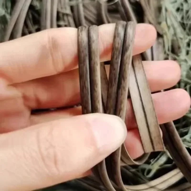 500g Meters PE Gradient Flat Synthetic Rattan Material Roll Handmade Weaving Rope Repair Furniture Bed Sofa Chair Table Bask