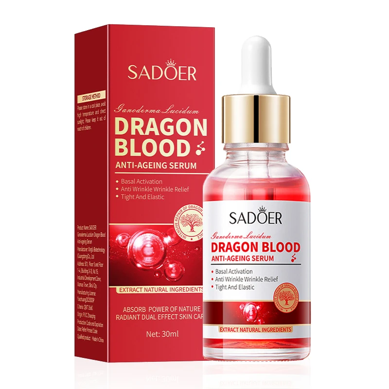 1/2/3pcs SADOER Ganoderma Lucidum Dragon Blood Facial Serum Face Lotion Moisturizing Face Emulsion Anti-aging Facial Essence 5