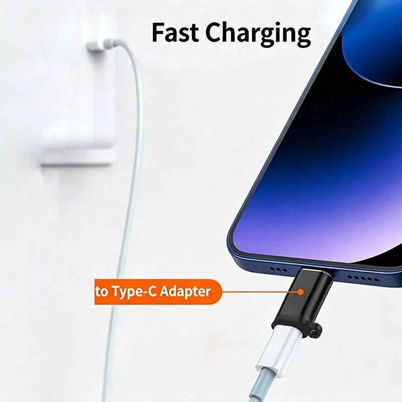 아이폰 라이트닝 to 타입 C 60W 어댑터 미니 L to USB C 480Mbps 고속 데이터 충전 커넥터 USB C to L 어댑터