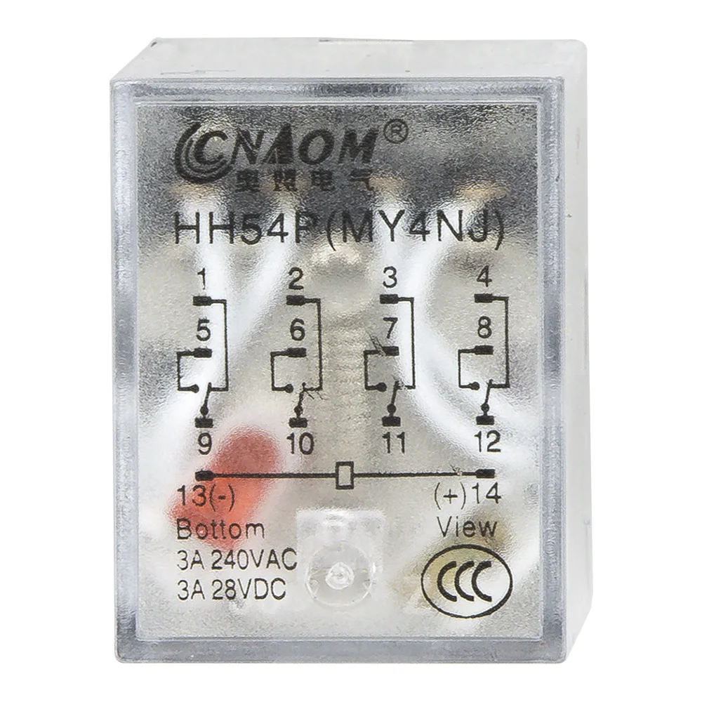 HH54P DC36V Bobina DPDT 14 Pin Luz Verde Relé De Potencia Electromagnética|Relés| - AliExprs
