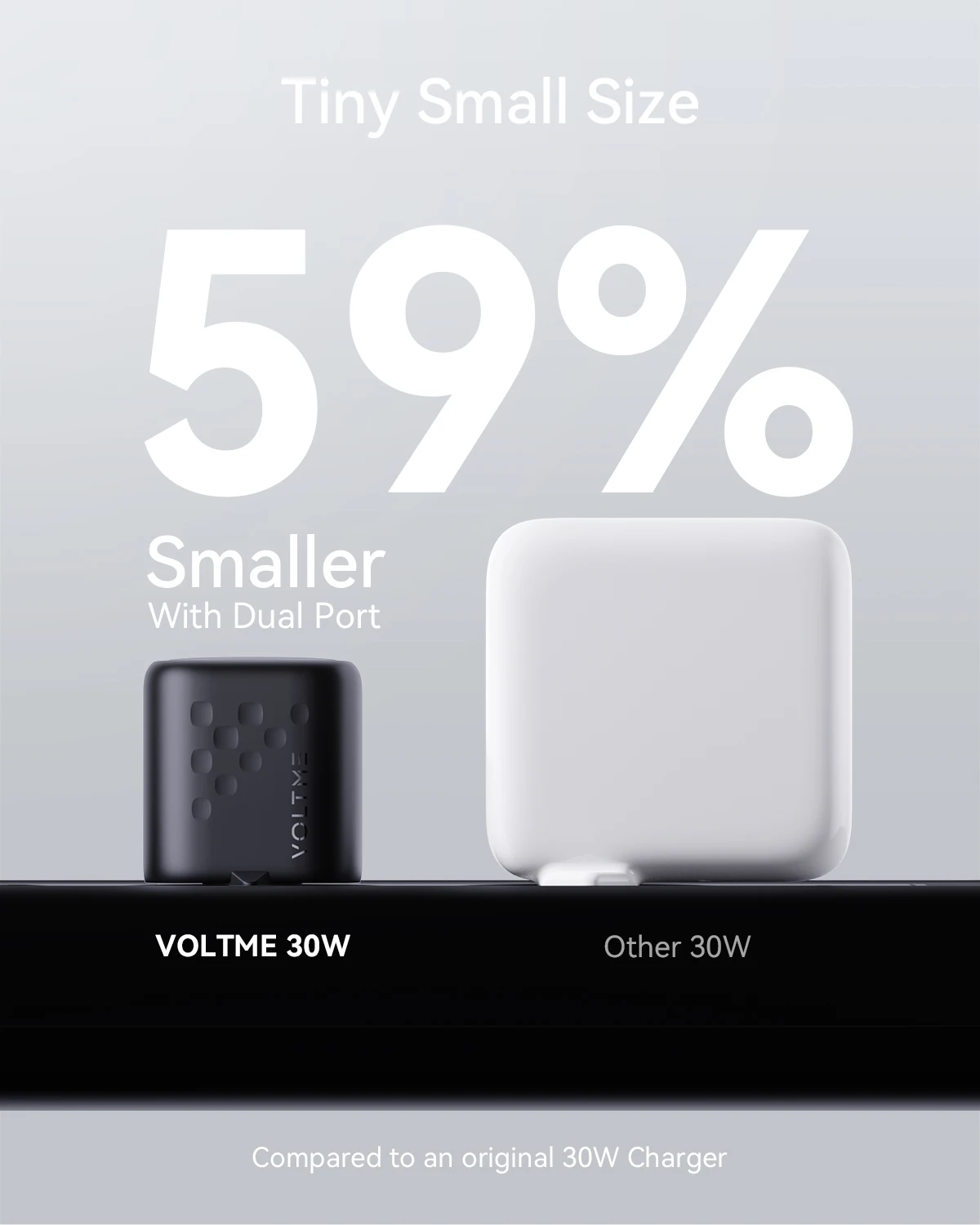 VOLTME Super Mini 30W GaN Fast Charger For iPhone 15 14 Pro PD USB C Charger Quick Charge 4.0 For Xiaomi Huawei Phone Charger