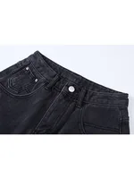 2025 Summer Women's High Waist Denim Shorts Casual Loose Ladies Plus Size Streetwear Fashion Button Wide Leg Short Jeans Female - Image 4