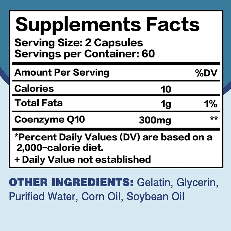 Coenzyme Q-10 Capsules-for Heart, Cardiovascular, Immune and Skin Health, Antioxidant