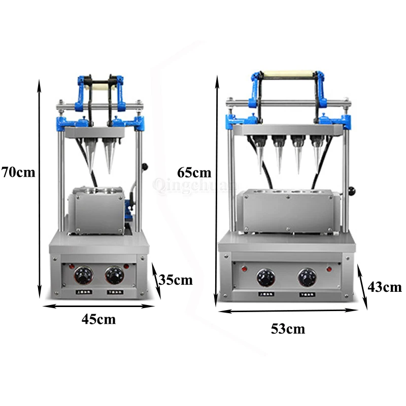 Ice Cream Cone Machine Commercial Double-headed Egg Tray Mold Maker Crispy Molding Machine