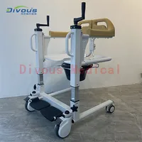 Hospital Nursing Toilet Chair Lift Transfer Machine For Disabled Manual Adjustable Wheelchair 1