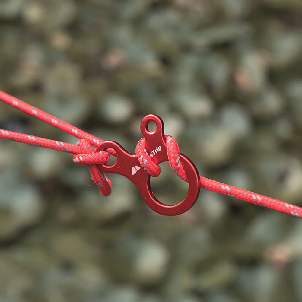 10pcs Outdoor Camping Tent Rope Buckles 3 Hole Aluminium Alloy Parachute Cord Rope Tensioner Fastener Tightening Adjustable Buck camping tent accessories camping tent fasteners camping cord buckles