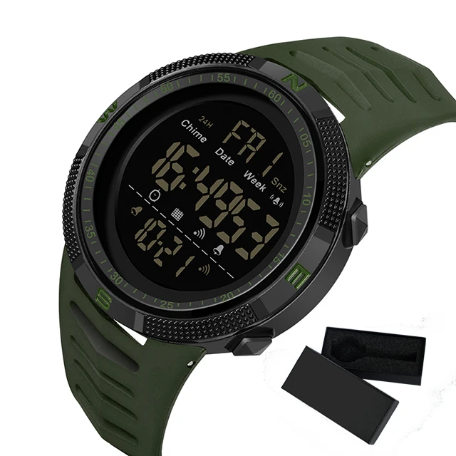 2022 New Digital Men Sports Fashion Watch Calendar Chronograph Alarm Clock 50M Waterproof Military Wristwatch Relogios Masculino 