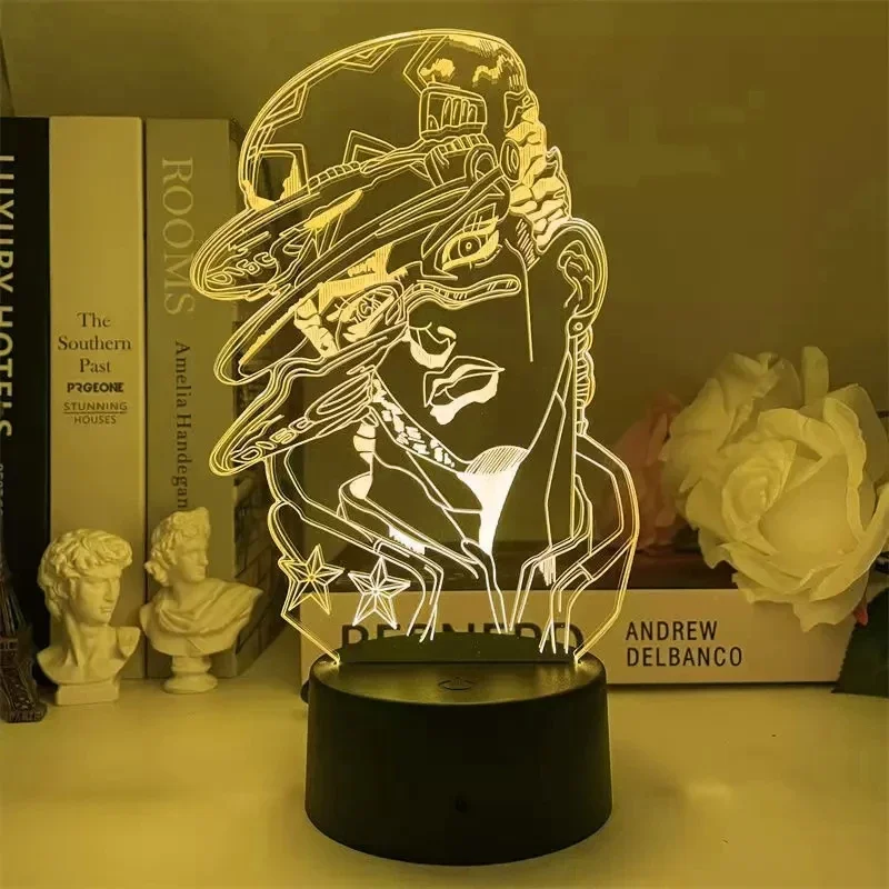 3D Lamp Anime Jojo Bizarre Adventure For Bedroom Decor Figures Light Birthday Gift Manga Jojo Figure Led Night Light Jotaro Kujo