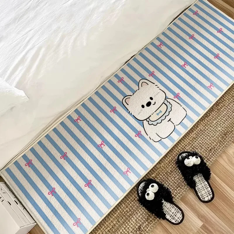 Modern Minimalist Runner Rug Cute Puppy Love Print Bedside Carpets Fashionable Ins Advanced Home Decoration Coffee Table Mats 러그