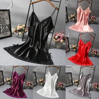 Sexy dentelle Patchwork vêtements de nuit Lingerie nuisette col en V robe de mariée vêtements de nuit chemise de nuit vêtements Sexy femmes chemises de nuit 5