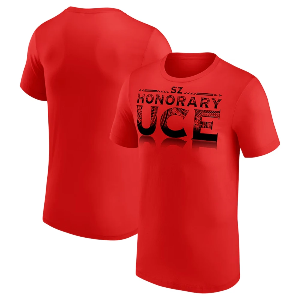 

Wrestling Men's Red Sami Zayn Honorary Uce T-Shirt Hot Selling New Summer Women's Short Sleeve Tops Shirt Children's 3D