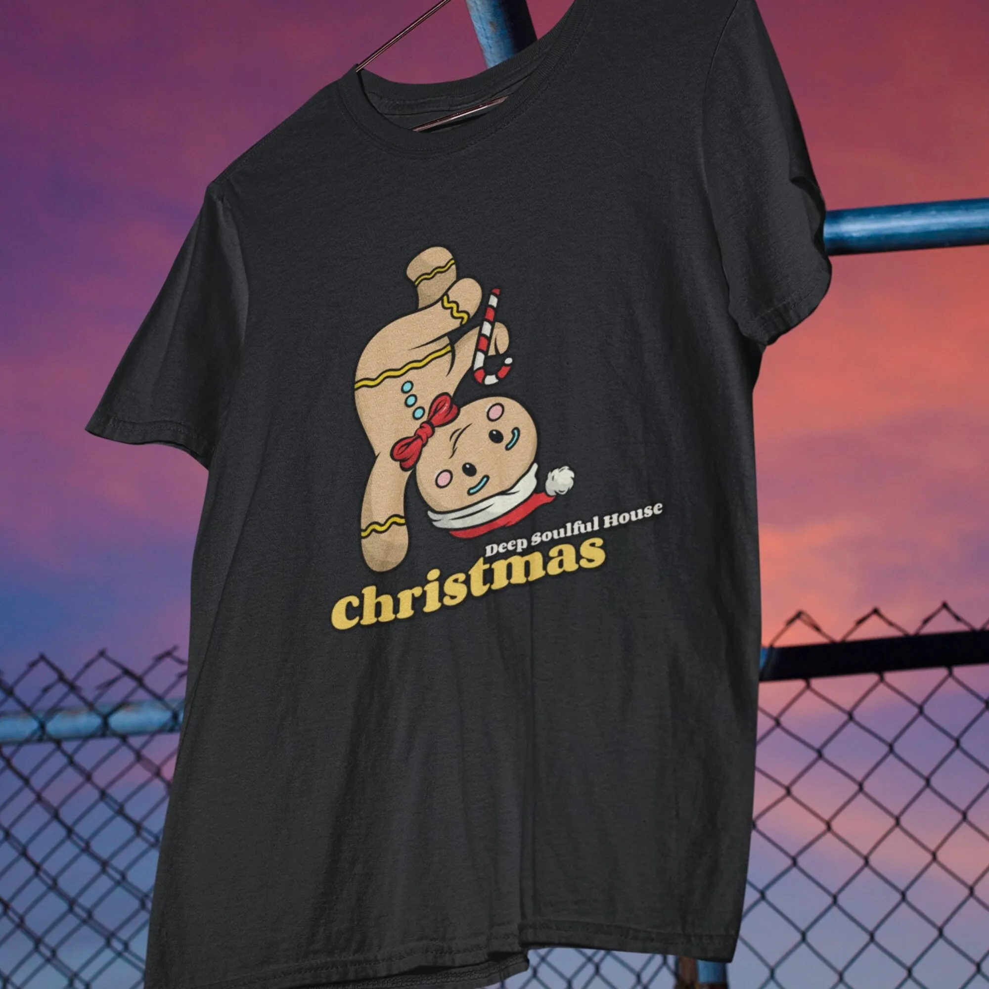 Maglietta Della Casa Di Natale Dj Breakdance Santa Music Gingerbread Festival Secret Capodanno