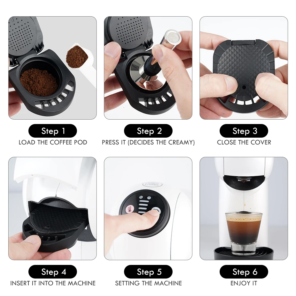 Reusable Capsule Adapter for Dolce Gusto Refillable Coffee Capsule