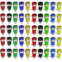 20PCS Insulated Safety 32A 4mm Banana Socket Terminal 5 Colors Female Jack Panel Mount Socket Binding Post Wire Connector 1