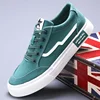 Red Canvas Casual Shoes For Men Comfortable Low Cut Vulcanized Shoes Men Lace-Up Lightweight Flat Sneaker Men espadrilles hommes 5