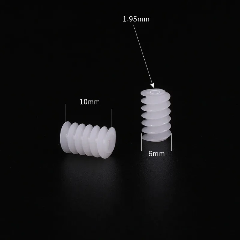 100pcs/bag 0.5m gear 6*10 2a plastic gear worm diy toy and model