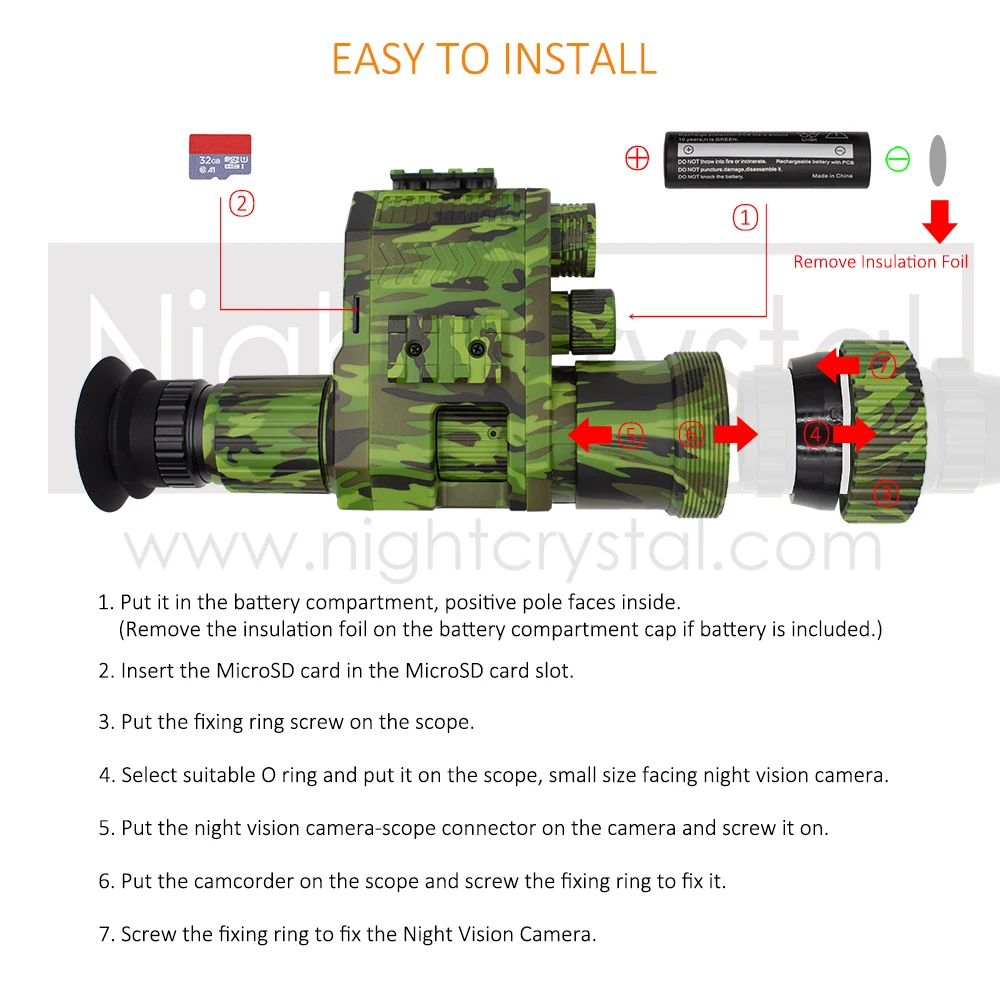 Megoarei NK007 Plus 4B Night Vision Spotting Scopes Coyote Hunting Camera Thermal 850nm IR Infrared Optics Sight Attachement spotting scope optics equipment night vision hunting camera