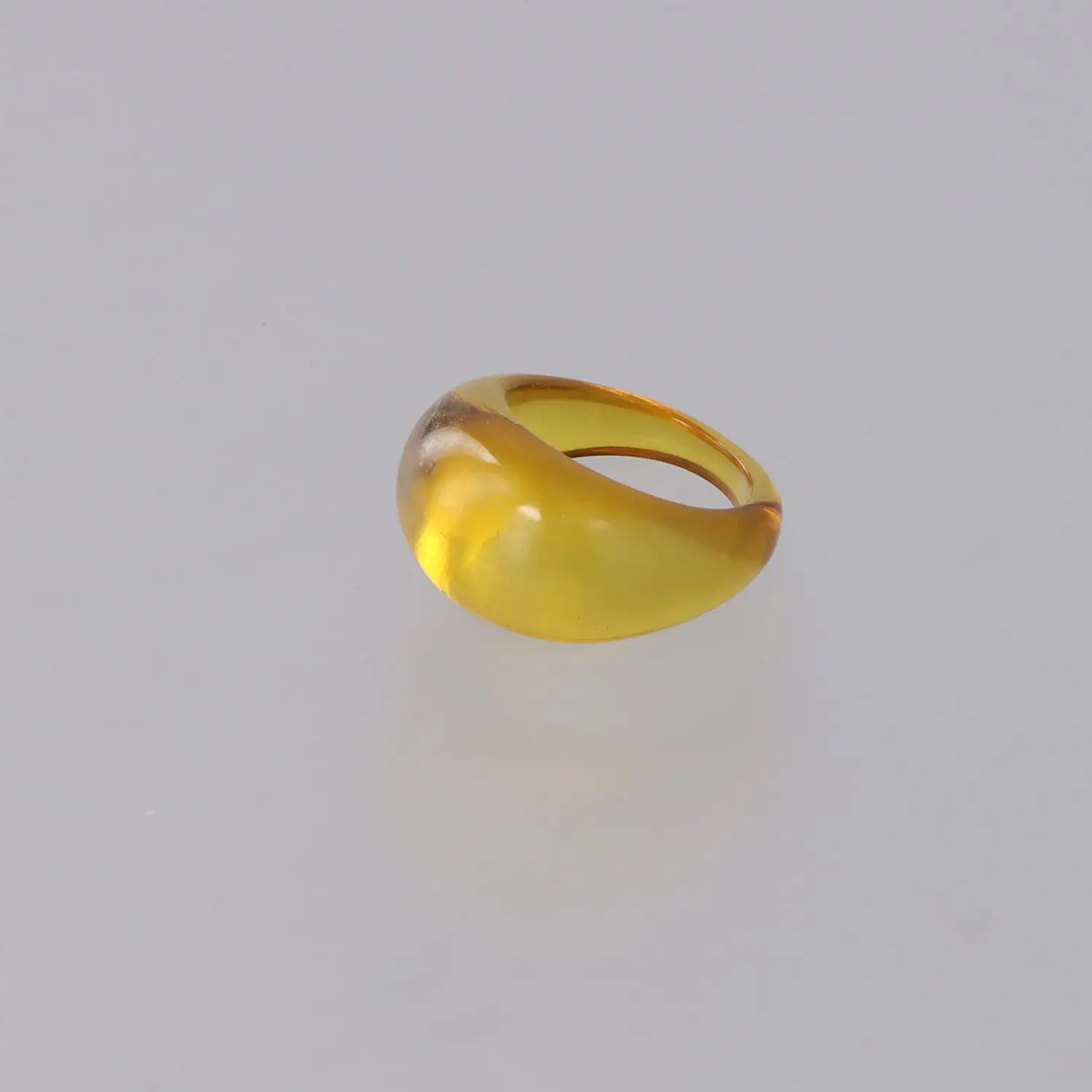 Vintage-Inspired Transparent Colorful Acrylic Resin Geometric Ring – Trendy Korean Fashion Aesthetic Jewelry