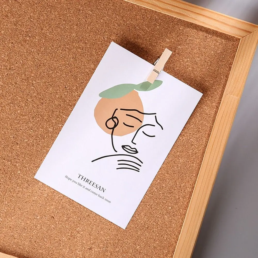 20개/박스 창의적인 나무 클립 푸시핀 DIY 내구성 있는 클립형 푸시핀 편리한 재사용 가능한 썸 탭 문구류